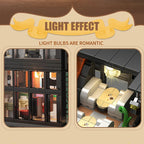 581Pcs City Star Coffee House With Lights Building Blocks Street View Architecture Cafe Shop MOC Bricks Toys Kids Christmas Gift