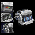 744 Pcs Mould King 10213 Motorized S55 Inline-6 Engine Model Building Set Puzzle Assembling Education Toys for Christmas Gifts