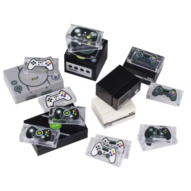 City Printed Accessories Building Blocks Computer Controller Monitor Keyboard Dashboard Mobile Phone Radio Mini Bricks Kids Toys - CADA BRICKS®