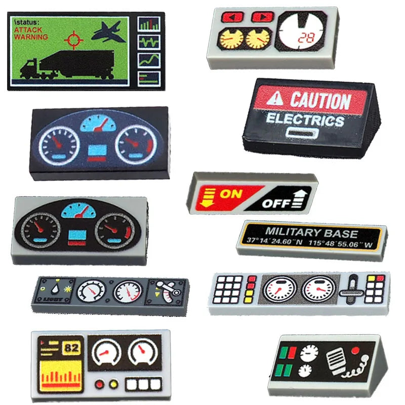 City Printed Accessories Building Blocks Computer Controller Monitor Keyboard Dashboard Mobile Phone Radio Mini Bricks Kids Toys - CADA BRICKS®