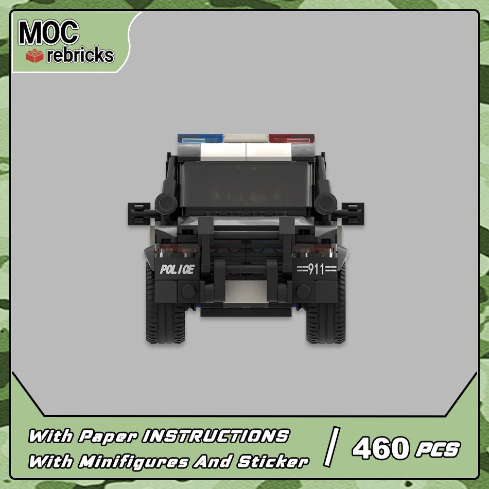 Police Car Explorer MOC Speed Champions City Vehicle Technique Bricks Swat Truck Classic Building Block Model Set DIY Kids Toy