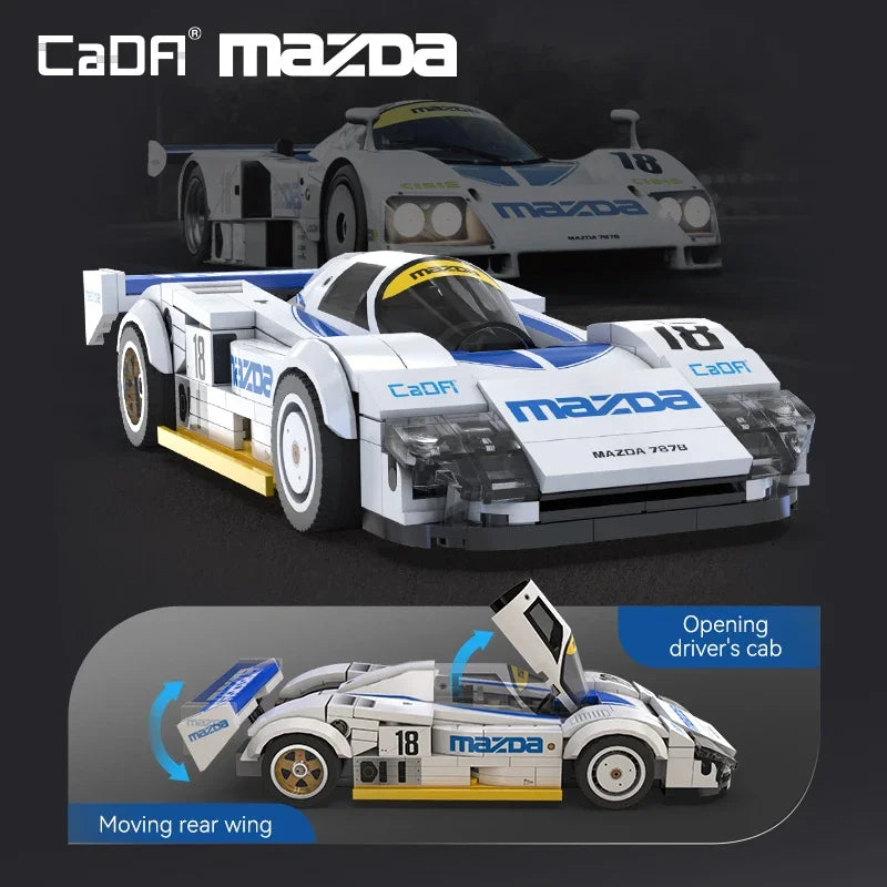 Cada 1:24 Technical Drift Racing Car C42 Sports Car Model Building Blocks City Endurance Sports-Car Bricks Toys For Kid Gifts - CADA BRICKS®