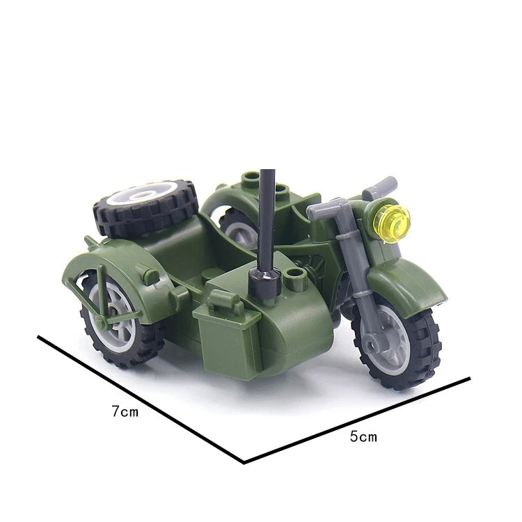 Military Weapons Guns Mortar Special Forces Police SWAT Gangster Jeeps Off-Road Armored Vehicle Model Soldier Building Block Toy