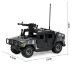 Military Weapons Guns Mortar Special Forces Police SWAT Gangster Jeeps Off-Road Armored Vehicle Model Soldier Building Block Toy