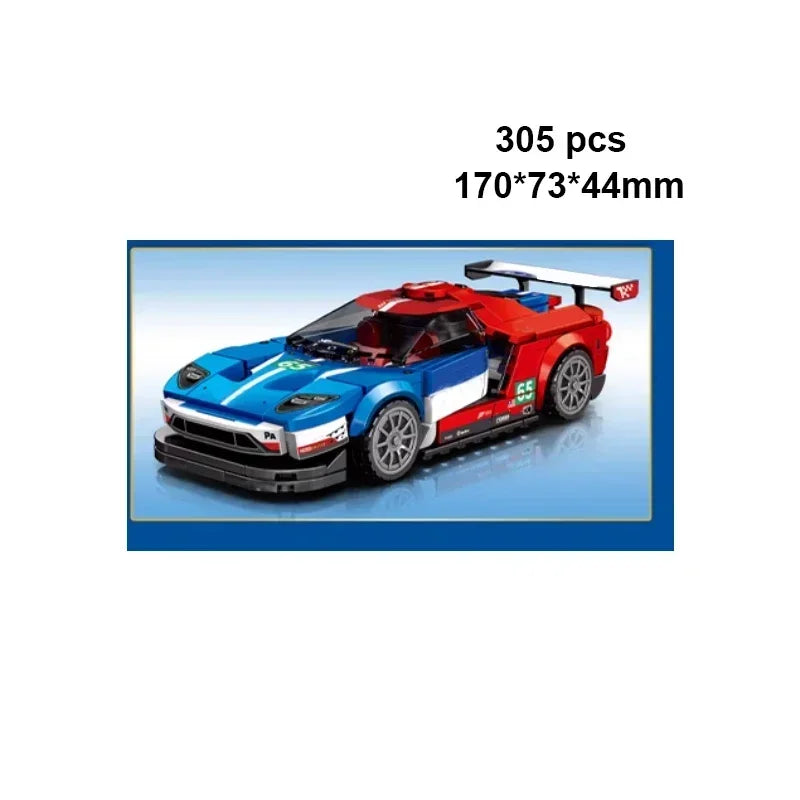 Moc Speed Champion Technical Car City Vehicle Racing Car Building Blocks Sports Car Garage Carro Rennau Voiture Creative Toys - CADA BRICKS®