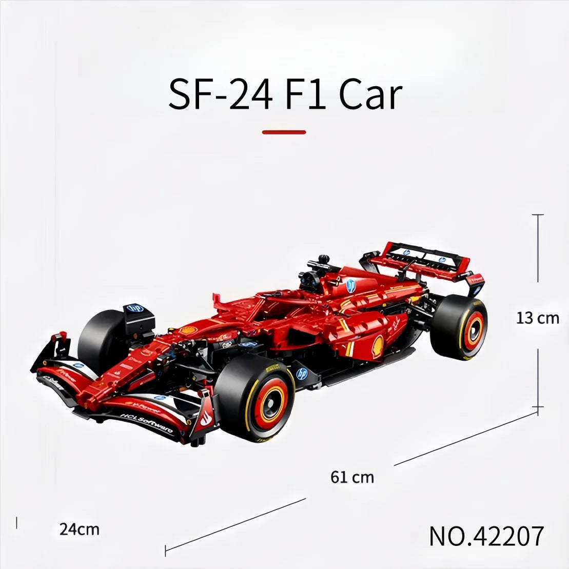 2025 New MINISO Disney F1 Racing Series Technical SF-24 42206 RaceCar RB 42207 Supercar Building Block Adult Car Birthday Gifs