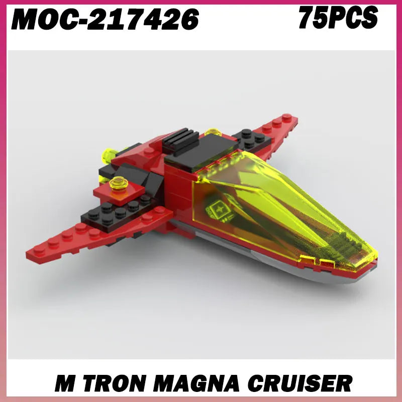 75 Stück MOC-217426 Baustein Modell Tiefroter Abgrund-Kampfflieger Fantasie-Serie Kreative Puzzle-Steine Geburtstagsgeschenk für Freund