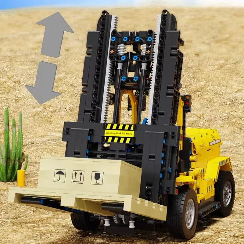 MOC 2.4G Afstandsbediening Graafmachine Kraan Lader Vrachtwagens Bouwstenen Technische Auto Blokken Technisch Model Speelgoed Voor Kind Cadeau