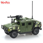 2024 Military Armoured Off-Road Vehicle Humvee Jeep H1 2 Modes Army Car Building Blocks Bricks WW2 Model Moc Toys Boys Kids Gift