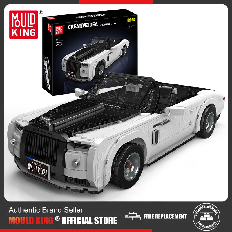 Mould King 10031 Technical Car Building Block The MOC Wraith Oldtime Car Model Assembly Sport Car Brick Toys Kids Christmas Gift
