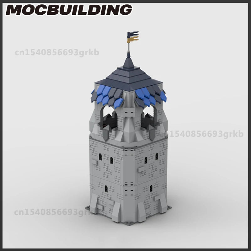 MOC Building Block Medieval Castle Tower Wall Gate Fortress Model Christmas Gifts Collection DIY Brick Assembling Toys Children