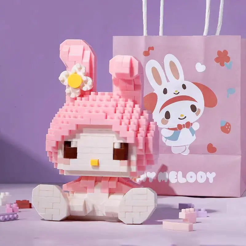 KEEPPLEY Sanrio Anime Hello Kitty My Melody Cinnamoroll Pompompurin Kuromi Building Blocks Girl Kid Holiday Christmas Gift - CADA BRICKS®