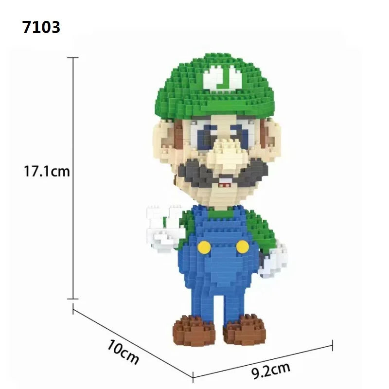 New Anime Mini Blocks Cute Cartoon Peach Luigi Building Bricks Toys for Children Present Bowser Valentine Girls Boy Juguetes - CADA BRICKS®