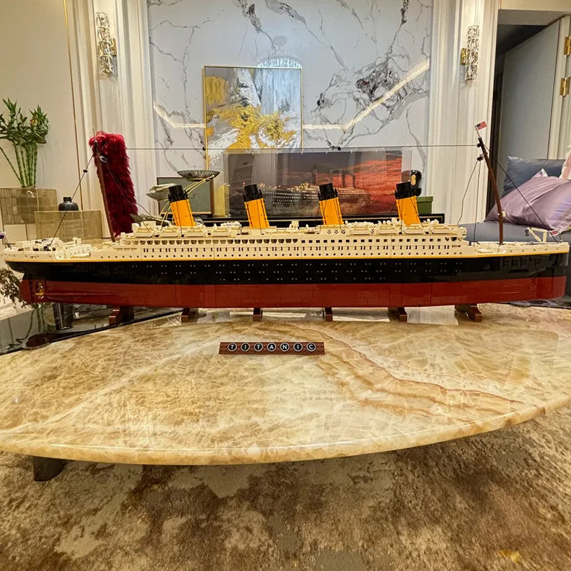 RMS Titanic Cruise Boat Ship Building Blocks Sets,10294 Compatible Bricks City Model Building Kits 3D Hobbies For Children Toys