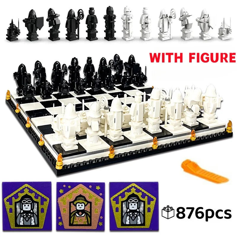 New Film Wizard Chess Magic Final Challenge Interactive Game Building Blocks MOC 76392 Knight Role Play Bricks Toys Kid Gifts - CADA BRICKS®