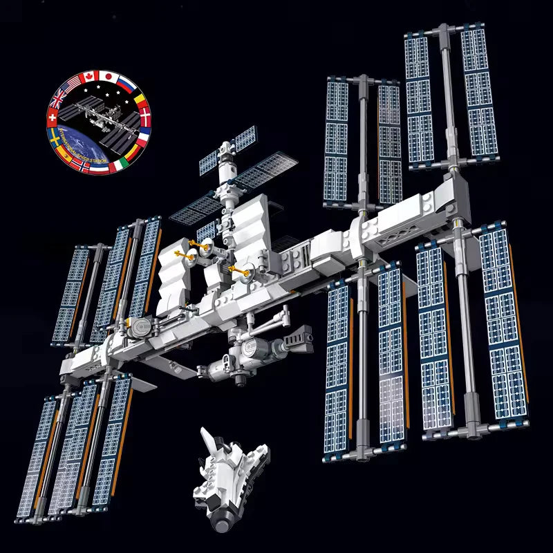 864 PCS International Space Station Compatible 21321 60004 Building Blocks Bricks Shuttle Astronaut Toy Birthday Christmas Gift