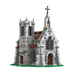 MOC The Old Church Building Blocks Model Medieval Ancient Old Church House Architecture Bricks Assembly Toys Kids Birthday Gifts