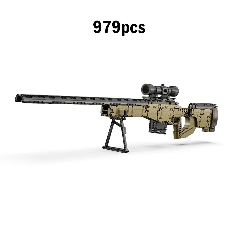 Cada 979Pcs City Technical  Police Military Weapon Sniper Rifle Building Blocks WW2 For Assault Rifle Bricks Toys for Kids Gifts - CADA BRICKS®