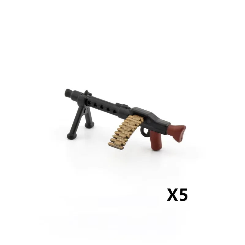 5/10 WW2 Soldier Weapons Building Block Two-color Printing Machine Rifle Submachine Sniper Guns Military Accessories Bricks C238 - CADA BRICKS®