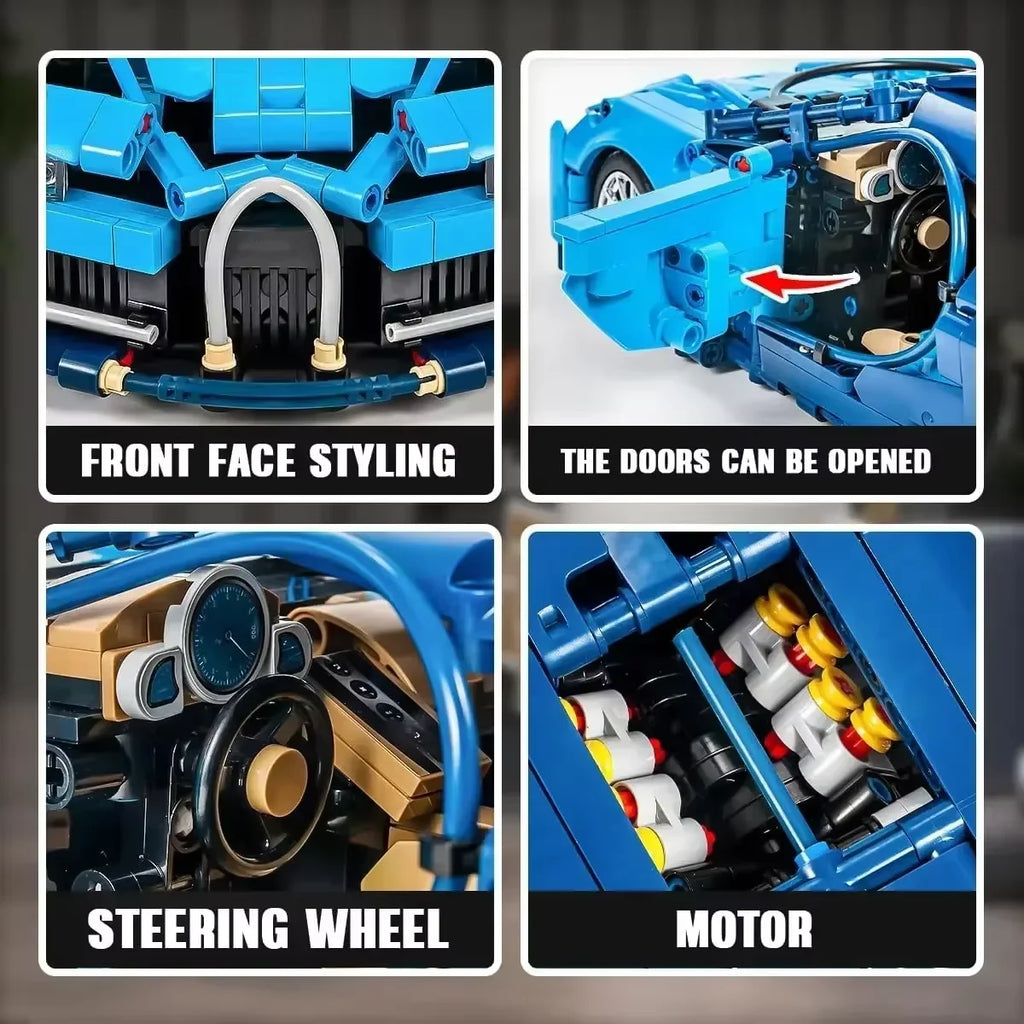 1355 PCS Mechanical Blocks Racing Lamborghinied Building Block Model Super Speed Sports Car Technical To Assemble Car Toys Gifts - CADA BRICKS®