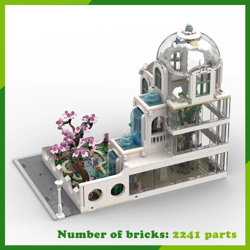 MOC Building Blocks Botanical Garden Urban Architecture Landscape Model DIY Bricks Creative Assembly Toys Xmas Gifts 2241PCS