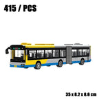 New Modern City Big Cargo Freight Truck Semi Trailer truck Large Heavy Goods Vehicle Car Model Building Blocks Bricks Kids Toys