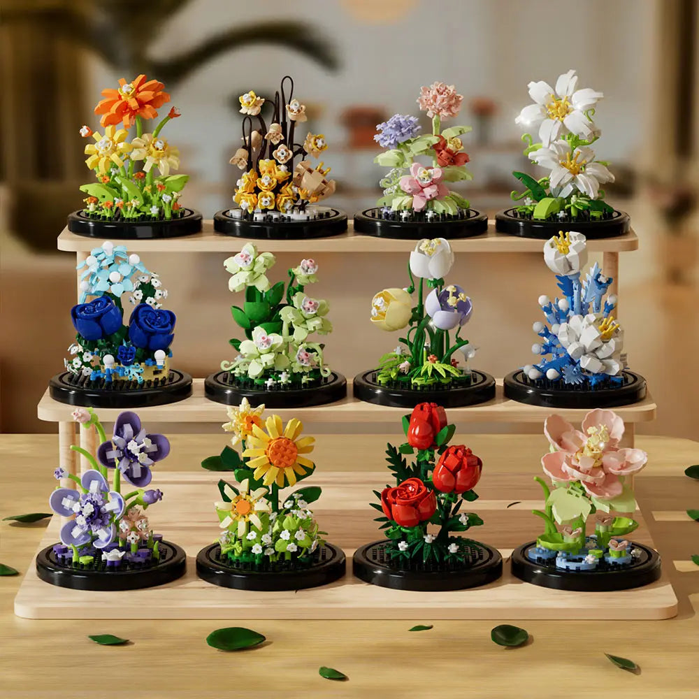 Diy Micro Flower Building Blocks Mini Bricks Particles Eternal Life Flowers Home Decoration Assembling Puzzle Toy Christmas Gift - CADA BRICKS®