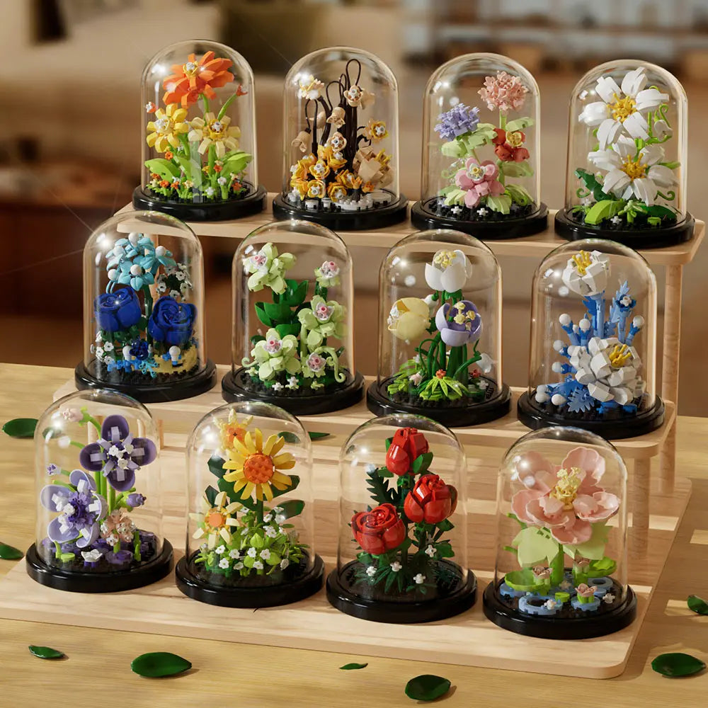 Diy Micro Flower Building Blocks Mini Bricks Particles Eternal Life Flowers Home Decoration Assembling Puzzle Toy Christmas Gift - CADA BRICKS®