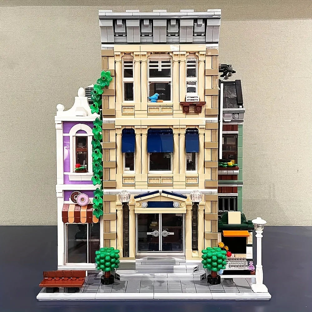 Creatoring Expert Brick Bank Detective's Assembly Square Model MOC Street View  Building Blocks Toys 10255 10251 10211 10185 - CADA BRICKS®