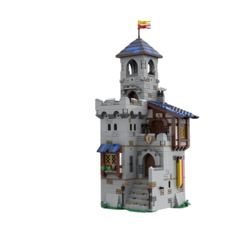 MOC Castle Keep Building Blocks Modular Medieval Fortress Tower Compatible Bricks Creative DIY Castle Toy Gift for Boys Kids