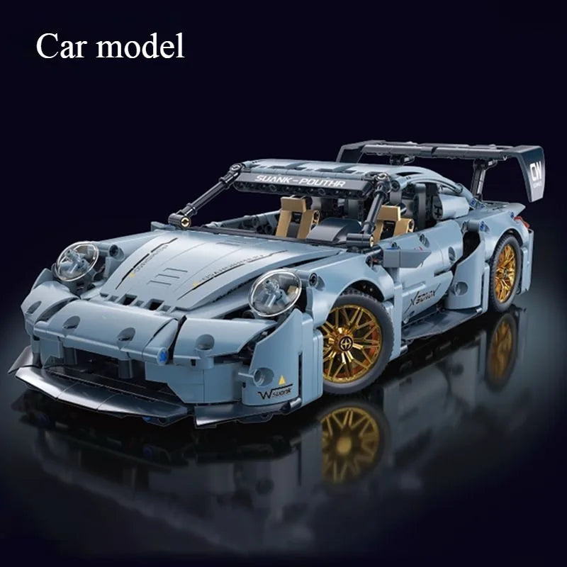 Technical Racing Sport Car Model Building Blocks technic adults 1:14 DIY Supercar Brick Puzzle Toys Kid Adult Gift（1200+granule）