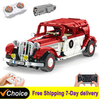 2025 NEW RC/APP Technical Brick Vintage Cars Classics Model Building Block Assembling Toys for Boys Birthday Christmas Gifts Set