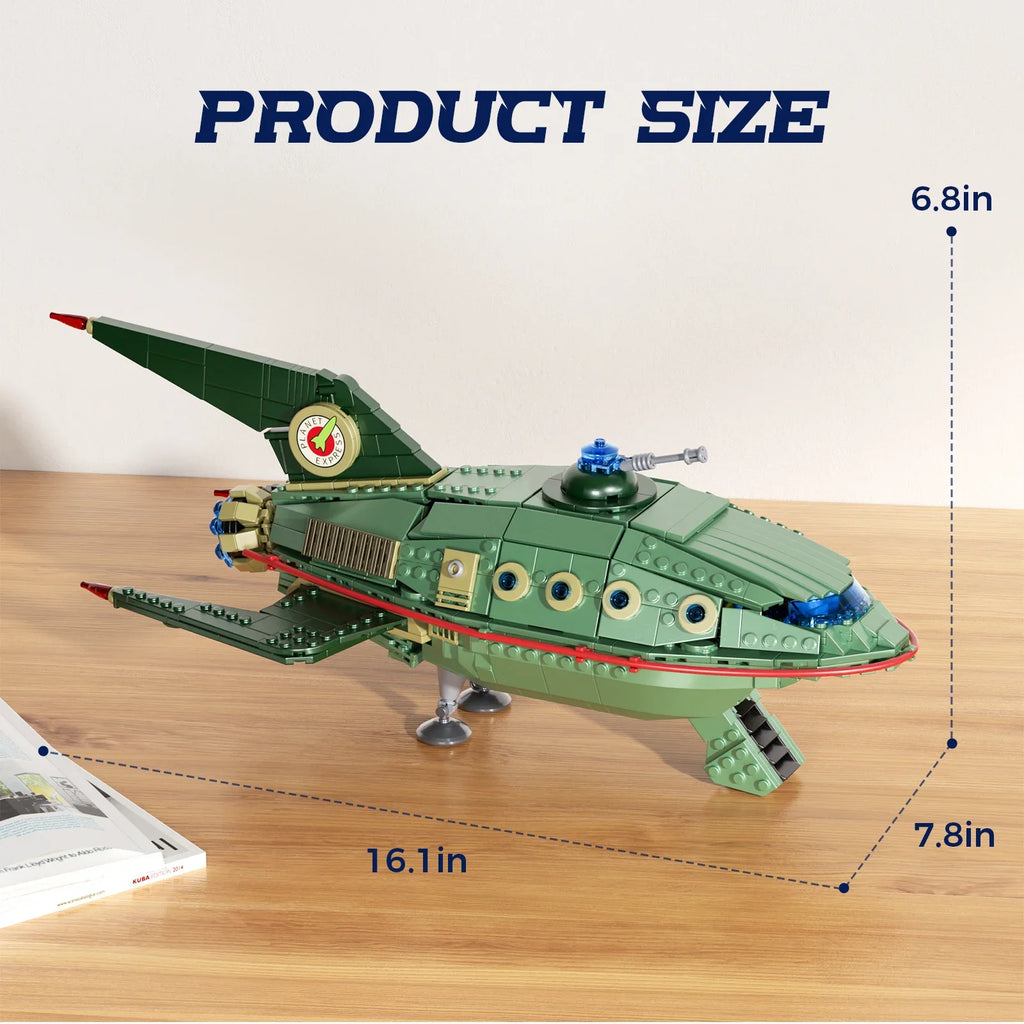 BuildMOC Flys Into Futures Planets Ship Building Block Set Express Spaceship Model Toys Children Gifts