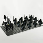 13pcs Castle Knight Rohan Azog Orcs Half-Beast Human Army Elf Guards Roman Solider Minifig Building Block Toys for Kids