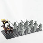 13pcs Castle Knight Rohan Azog Orcs Half-Beast Human Army Elf Guards Roman Solider Minifig Building Block Toys for Kids