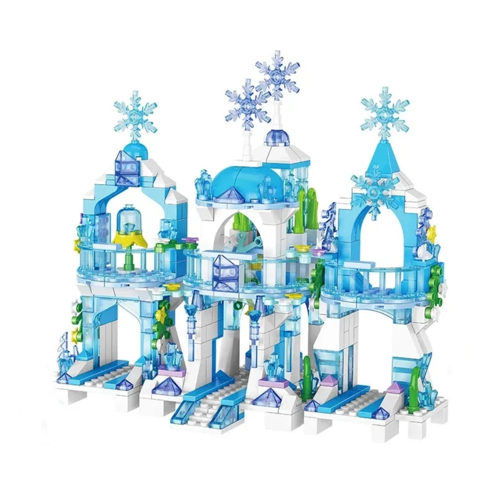 Friends Princess Luxury Ice Castles Building Blocks Playground House Movies Bricks Classic Figures Set Toy for Girls DIY Gift