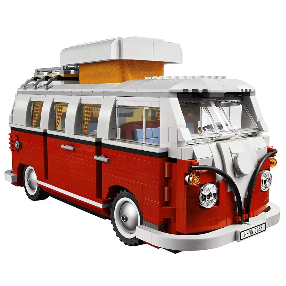 New creative DIY T1 campervan building blocks classic model vehicle assembly building blocks toys birthday gifts suitable for bo