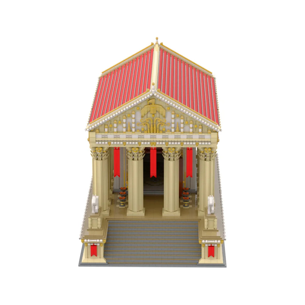 Gobricks MOC Mattoni Modello Tempio Romano Antico Architettura Medievale Tempio Romano Antico Blocchi da Costruzione Giocattoli da Assemblare Regalo per Bambini