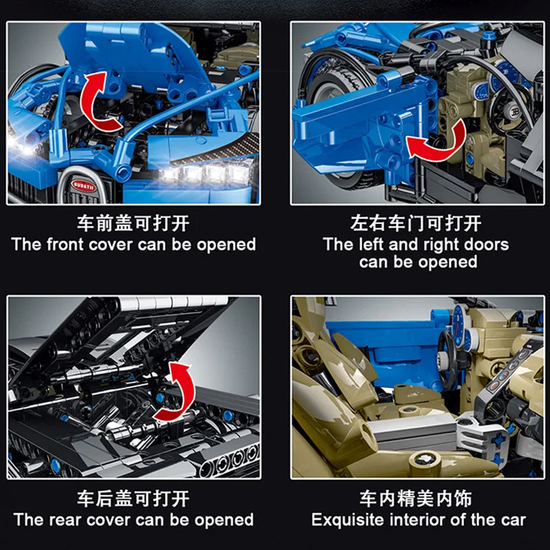 Technical APP Remote Control Moter Power Sport Car Building Blocks Bricks  Speed Racing Supercar Sets Toys For Kids Models Gifts - CADA BRICKS®