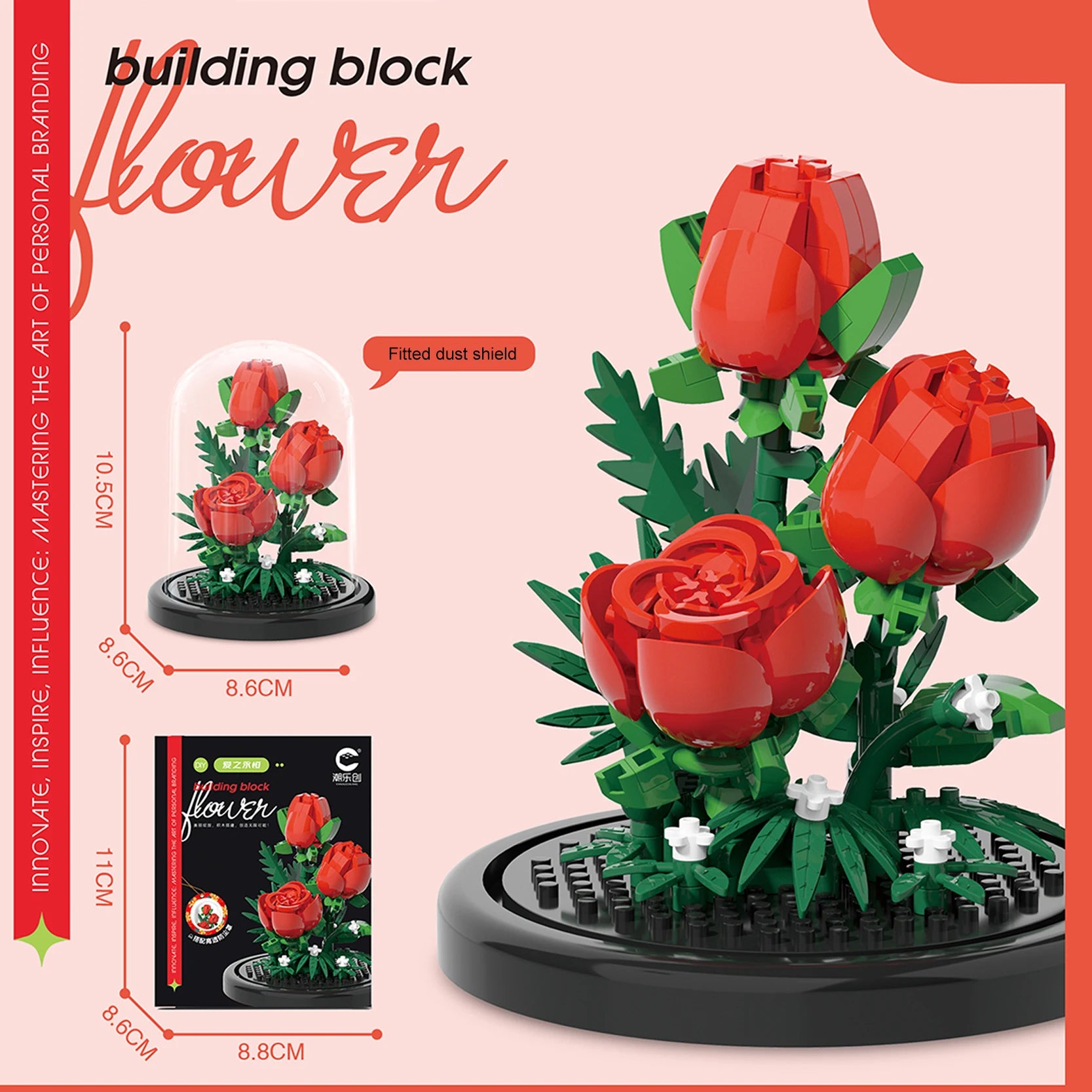 Diy Micro Flower Building Blocks Mini Bricks Particles Eternal Life Flowers Home Decoration Assembling Puzzle Toy Christmas Gift - CADA BRICKS®