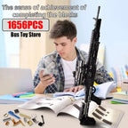 MOULD KING 14026 Ww2 Military Gun MK14 Battle Rifle Simulation Gun Model Building Blocks Weapon Bricks Toys Set for Kids Gifts