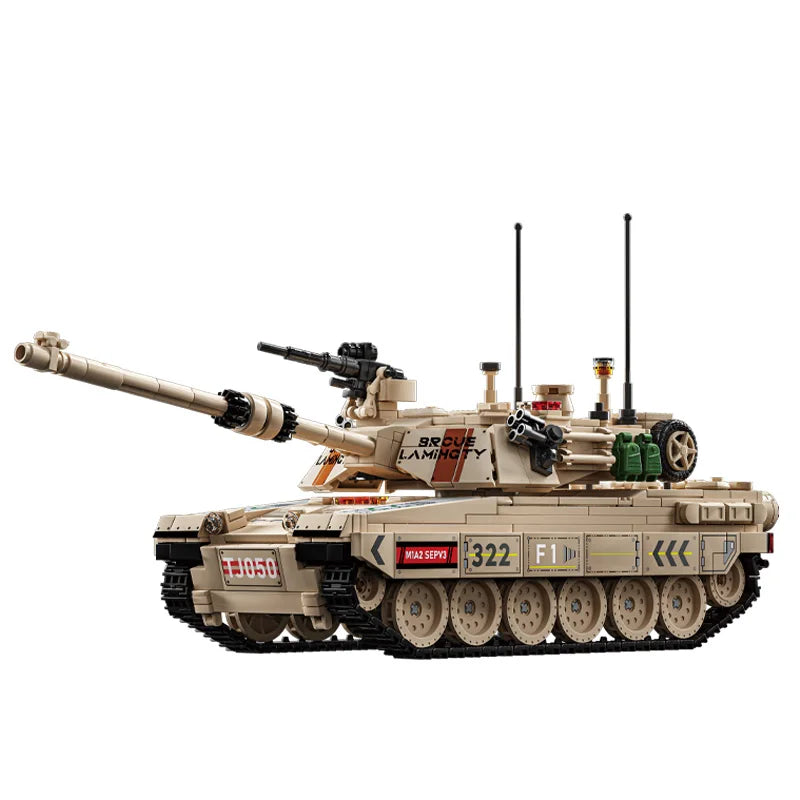 World War 2 WW2 Army Military Soldiers SWAT Leopard 2A7 Main Battle Tank Assemble Building Blocks Bricks Children's Toys Gift - CADA BRICKS®