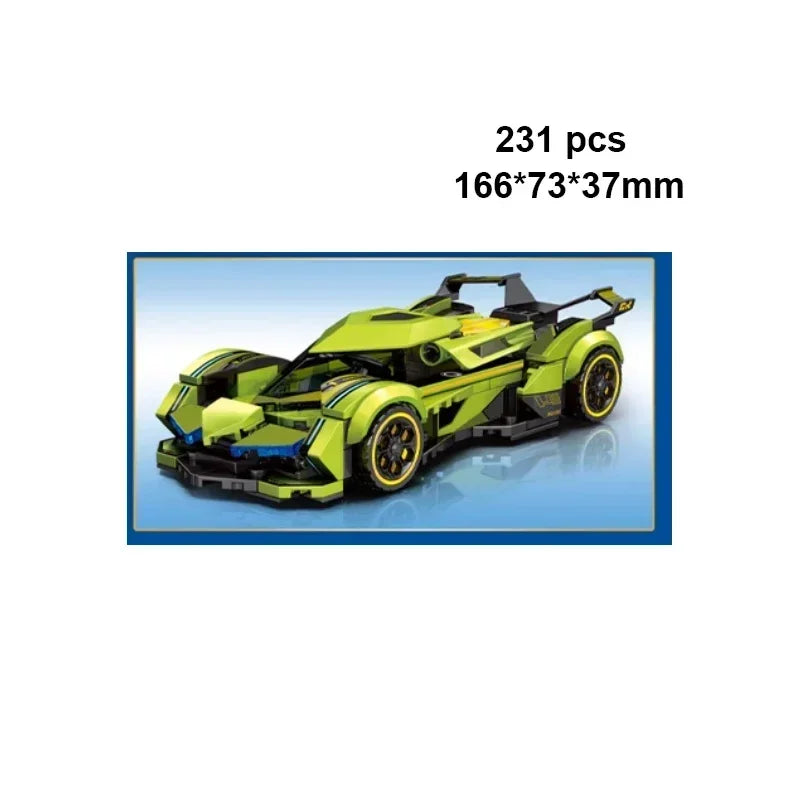 Moc Speed Champion Technical Car City Vehicle Racing Car Building Blocks Sports Car Garage Carro Rennau Voiture Creative Toys - CADA BRICKS®