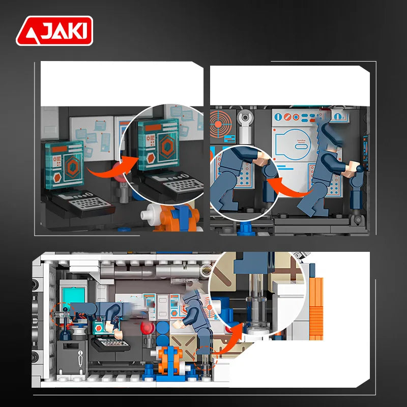 JAKI space exploration series space station core module building block model assembly boys building toy birthday gift
