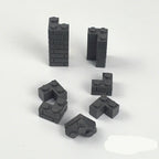 Små partikler tykke veggstein 1x2 1x3 1x4 prikker løse deler tilbehør dører vinduer gjør-det-selv byggeklosser pedagogisk leketøy for barn