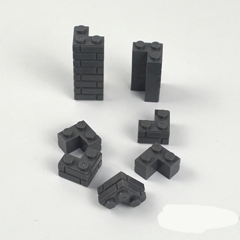 Small Particles Thick Wall Bricks 1x2 1x3 1x4 Dots Bulk Accessories Doors Windows DIY Building Blocks Educational Toy for Kids