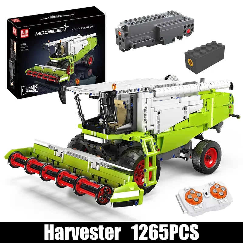 Mould King 17014 Technical Car Building Block The Remote Control Harvester Model Assembly Truck Bricks Toys Kids Christmas Gift