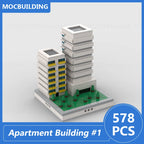 Skyscraper Modulare Stadt Serie MOC Bausteine DIY Zusammenbauen Bausteine Stadt Architektur Display Kreative Pädagogische Spielzeuge Geschenke