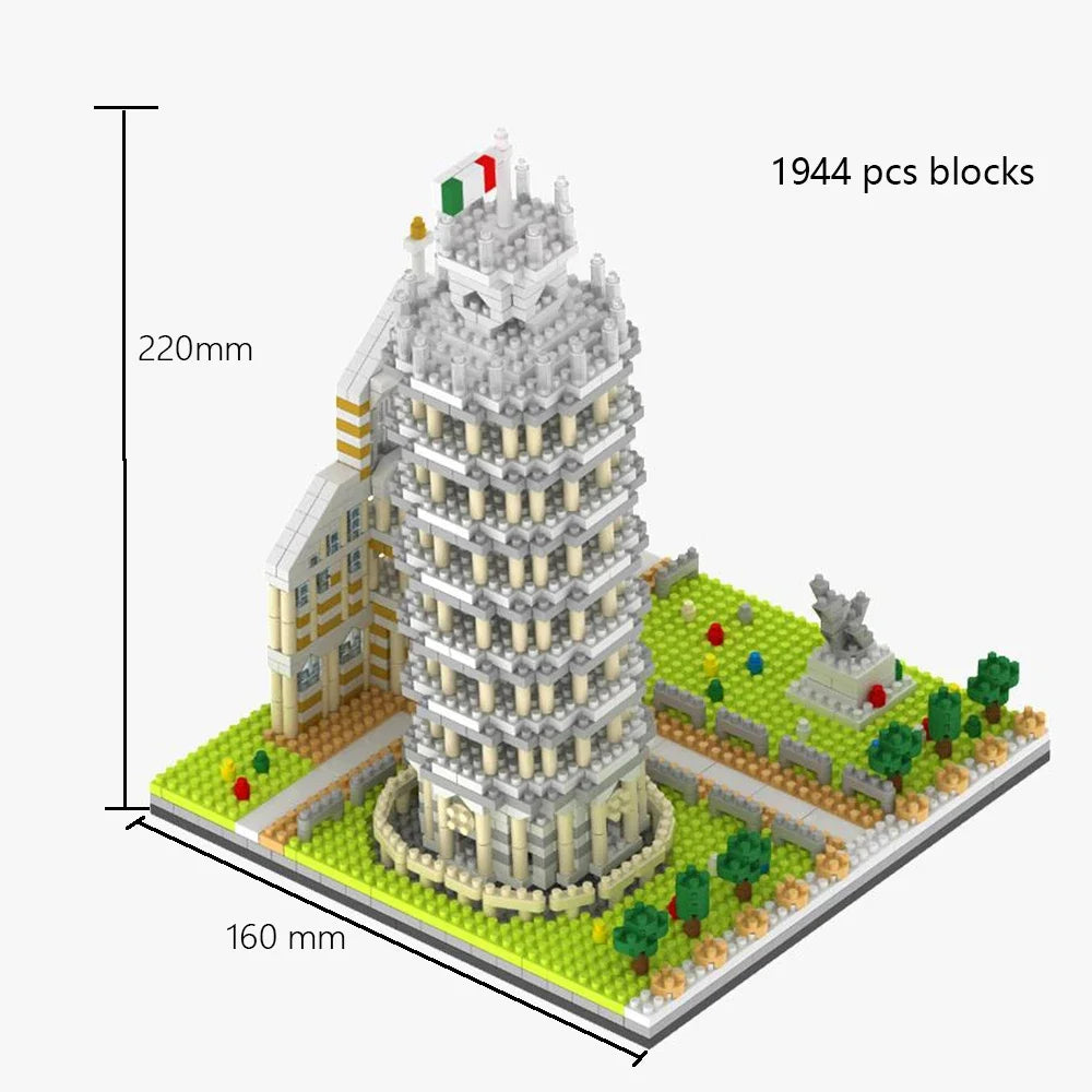 Famous Big Ben Micro Mini Building Blocks Crafted Replica, Leisure and Entertainment Toys Adult Construction Bricks Decoration