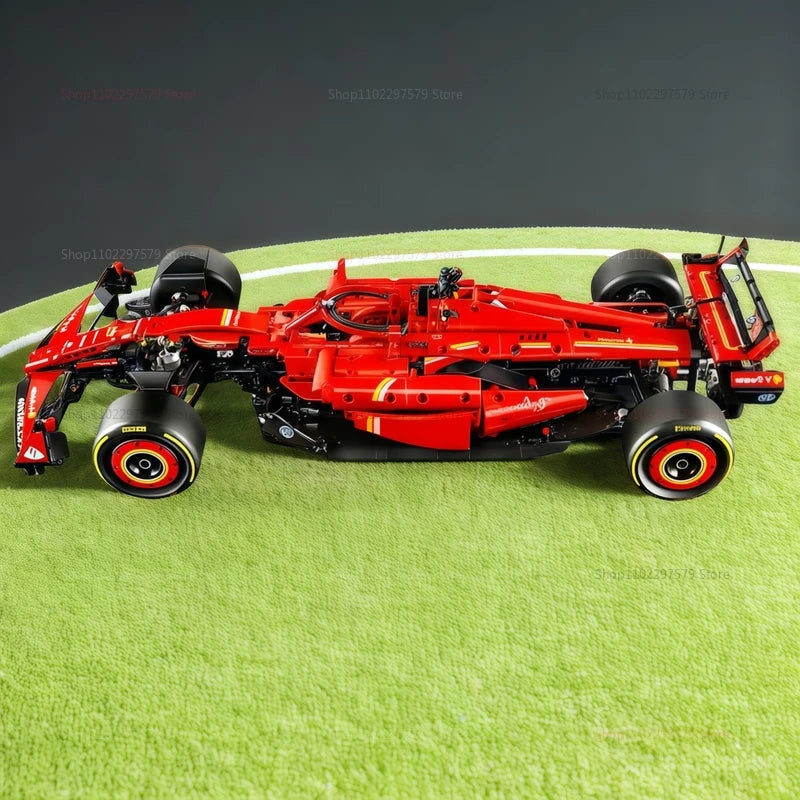 Technology 1361PCS Speed Champions SF-24 F1 Race Car 42207 Detailed Build F1 Model Car MOC Display Vehicle Collection Decor Gift